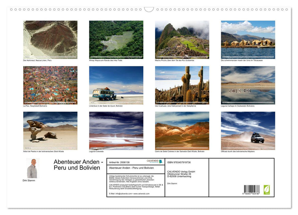 Abenteuer Anden - Peru und Bolivien (CALVENDO Wandkalender 2026)