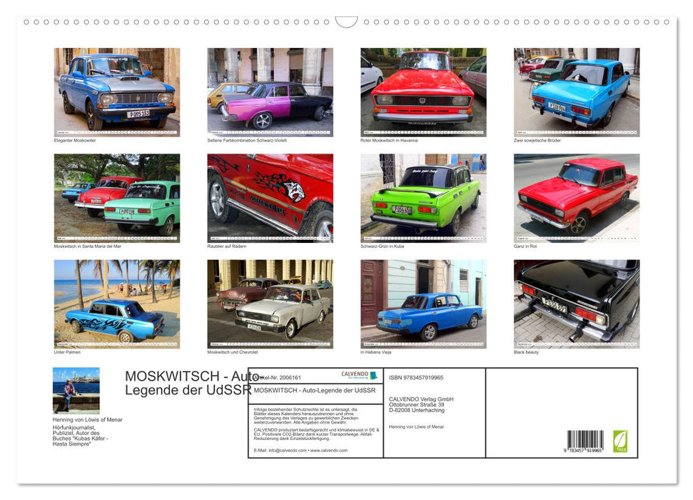 MOSKWITSCH - Auto-Legende der UdSSR (CALVENDO Wandkalender 2026)