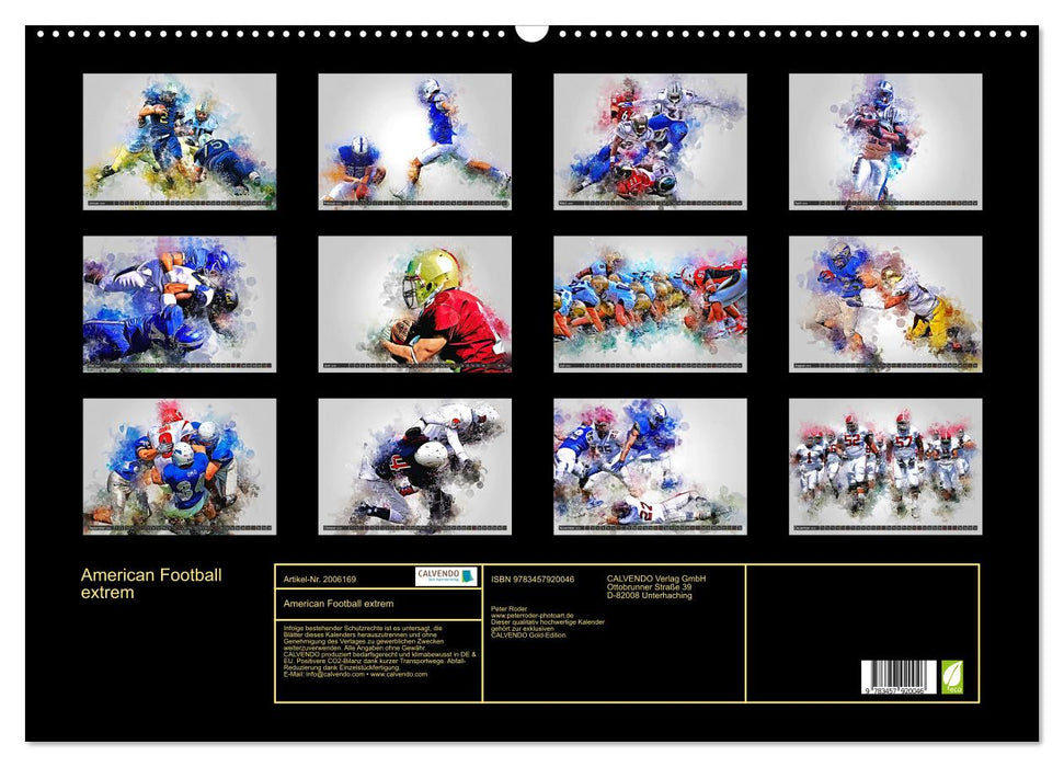American Football extrem (CALVENDO Wandkalender 2026)