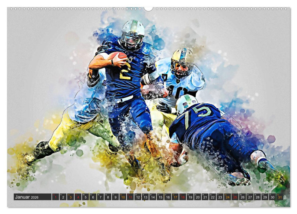 American Football extrem (CALVENDO Wandkalender 2026)