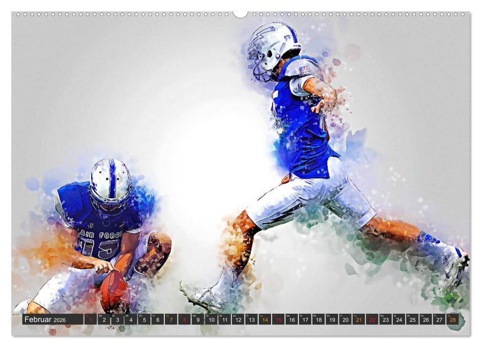American Football extrem (CALVENDO Wandkalender 2026)
