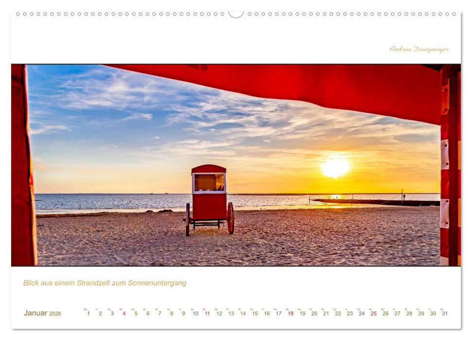 Borkum Inselpanorama (CALVENDO Wandkalender 2026)
