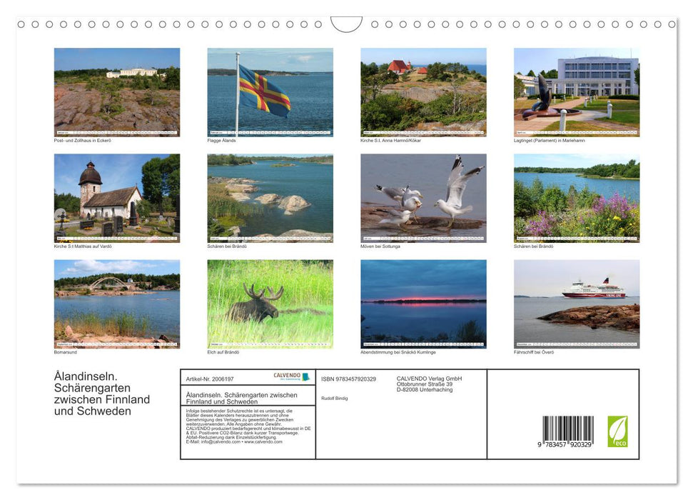 Ålandinseln. Schärengarten zwischen Finnland und Schweden (CALVENDO Wandkalender 2026)