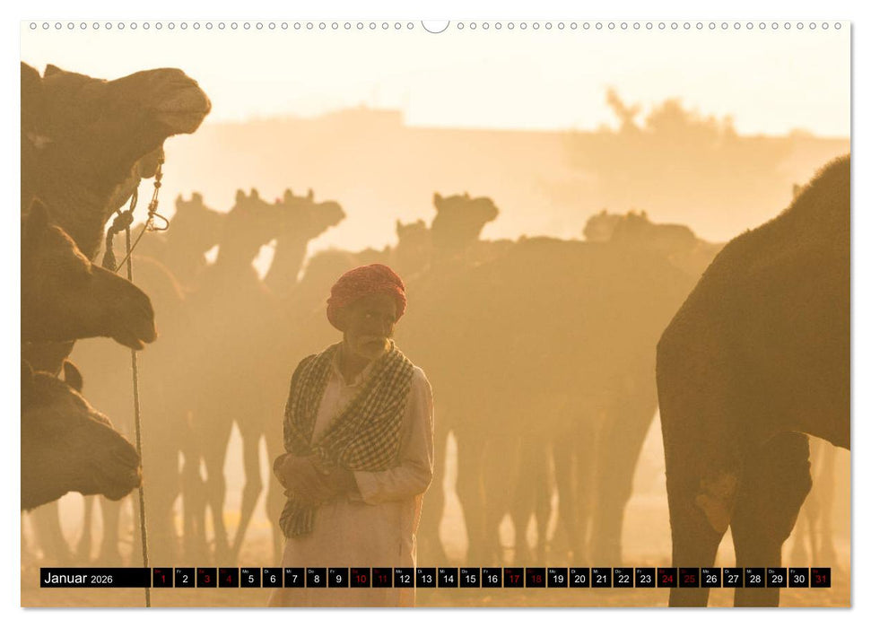 Indien - im Meer der Farben (CALVENDO Wandkalender 2026)