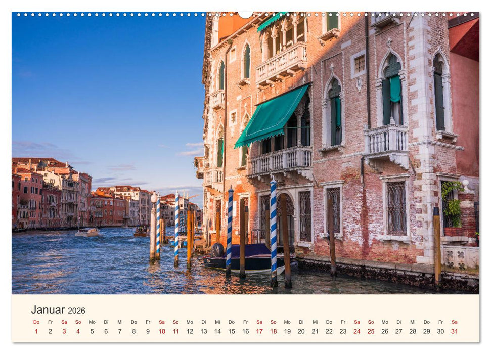 Venedig bei Tag und Nacht (CALVENDO Wandkalender 2026)