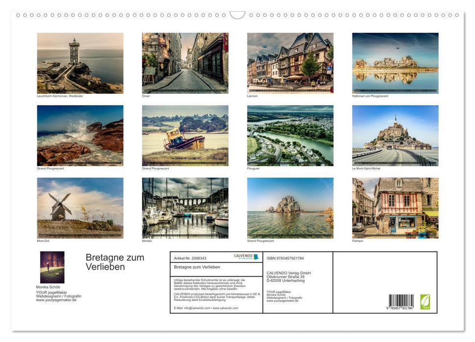 Bretagne zum Verlieben (CALVENDO Wandkalender 2026)