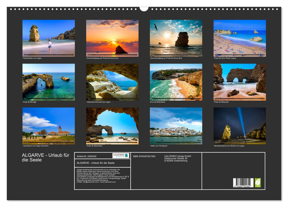 ALGARVE - Urlaub für die Seele (CALVENDO Wandkalender 2026)