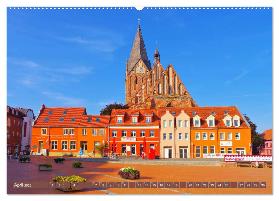 Vinetastadt Barth - Spaziergang durch die historische Stadt (CALVENDO Wandkalender 2026)