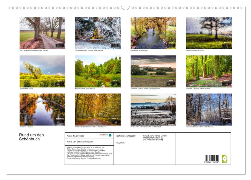 Rund um den Schönbuch (CALVENDO Wandkalender 2026)