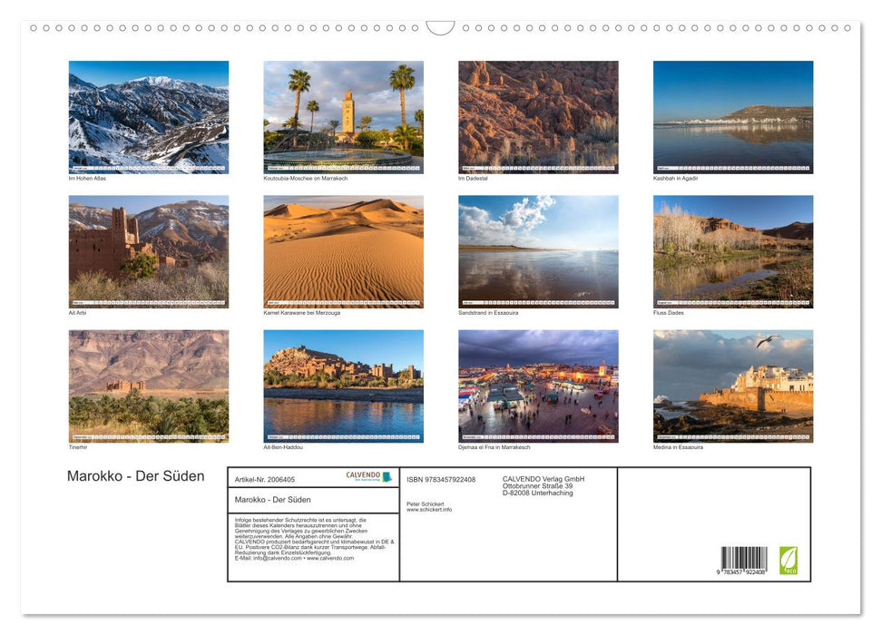 Marokko - Der Süden (CALVENDO Wandkalender 2026)