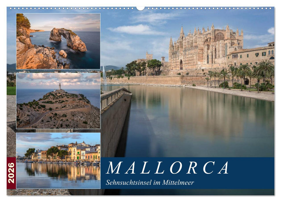 Mallorca, Sehnsuchtsinsel im Mittelmeer (CALVENDO Wandkalender 2026)