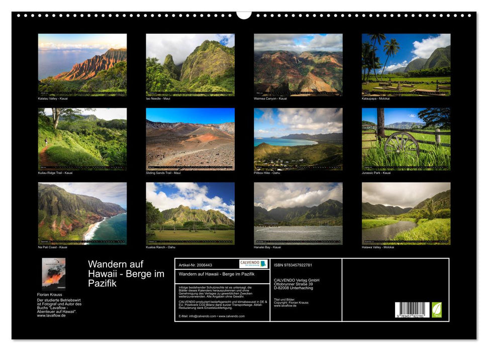 Wandern auf Hawaii - Berge im Pazifik (CALVENDO Wandkalender 2026)