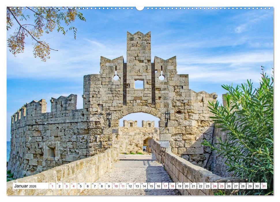 Rhodos - Altstadt mit Charme und Zauber (CALVENDO Wandkalender 2026)