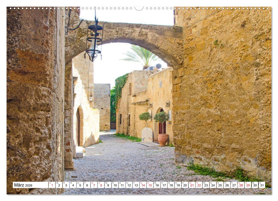 Rhodos - Altstadt mit Charme und Zauber (CALVENDO Wandkalender 2026)