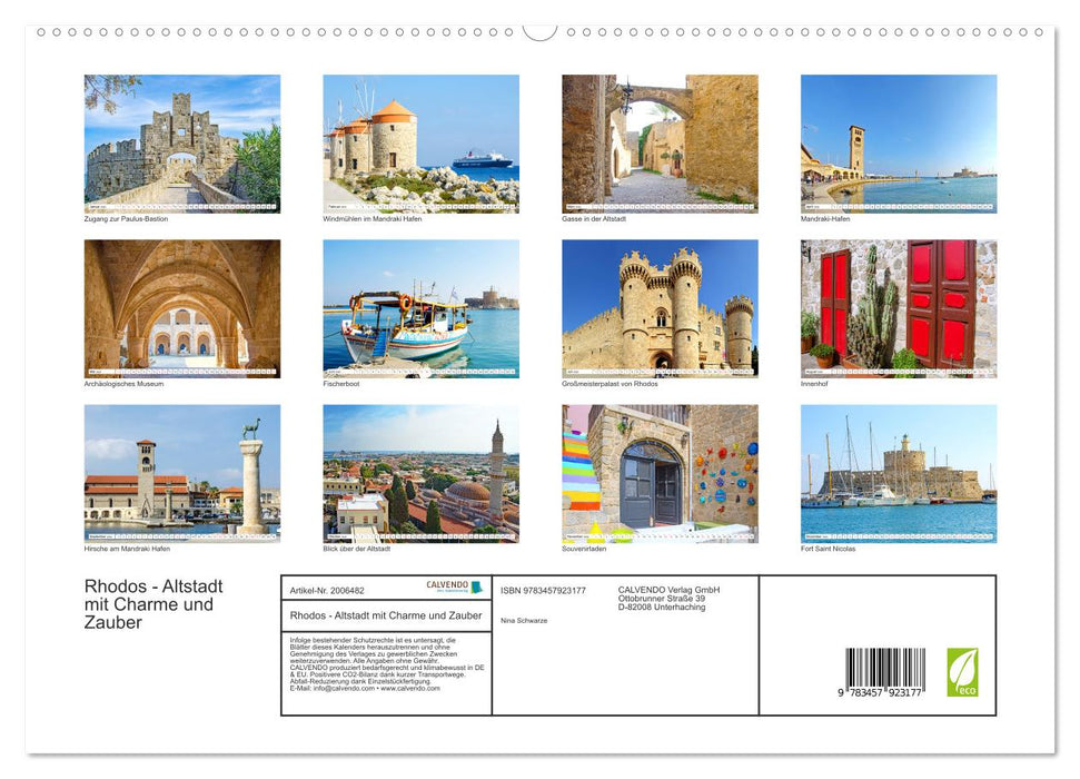 Rhodos - Altstadt mit Charme und Zauber (CALVENDO Premium Wandkalender 2026)
