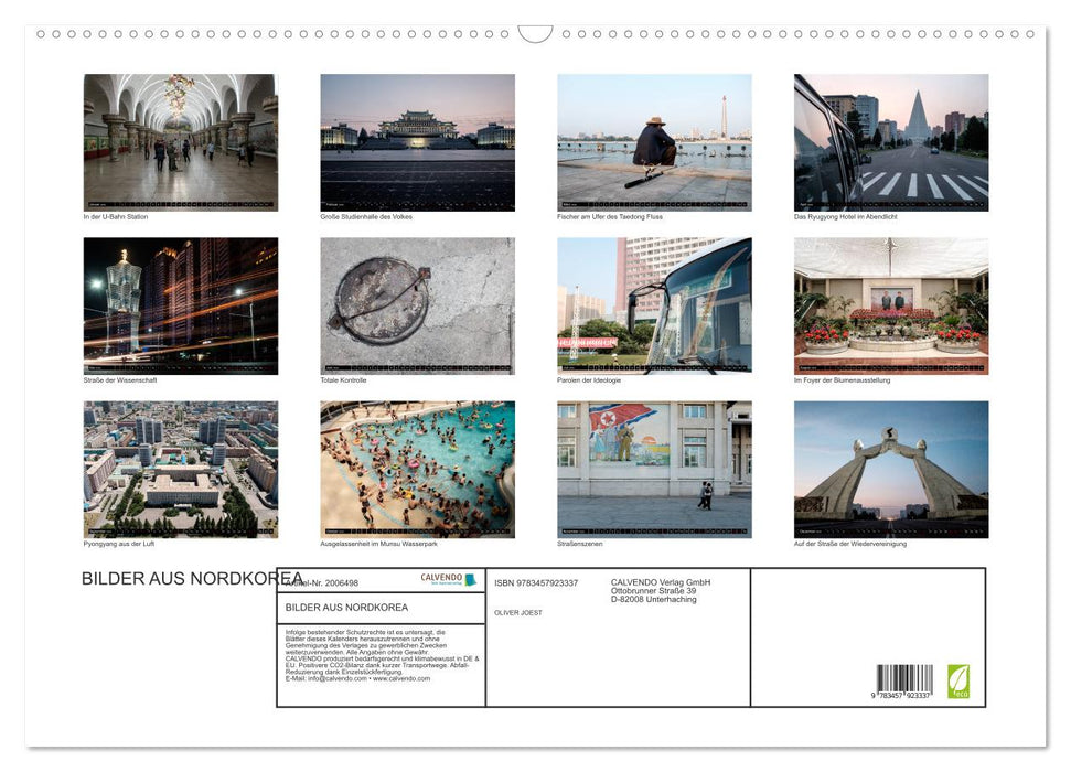 BILDER AUS NORDKOREA (CALVENDO Wandkalender 2026)