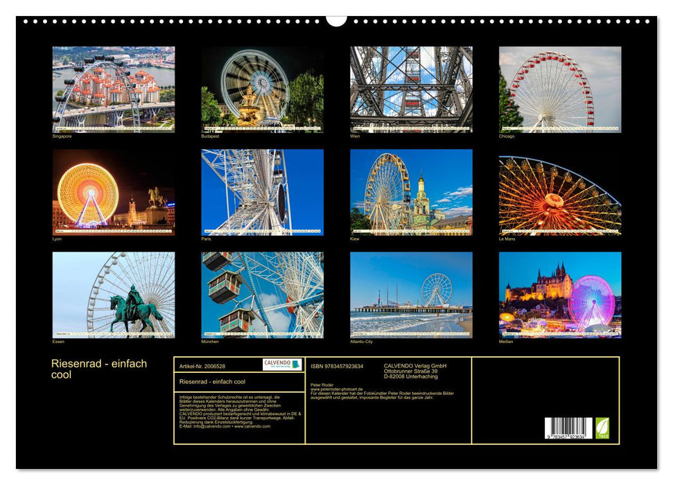 Riesenrad - einfach cool (CALVENDO Wandkalender 2026)