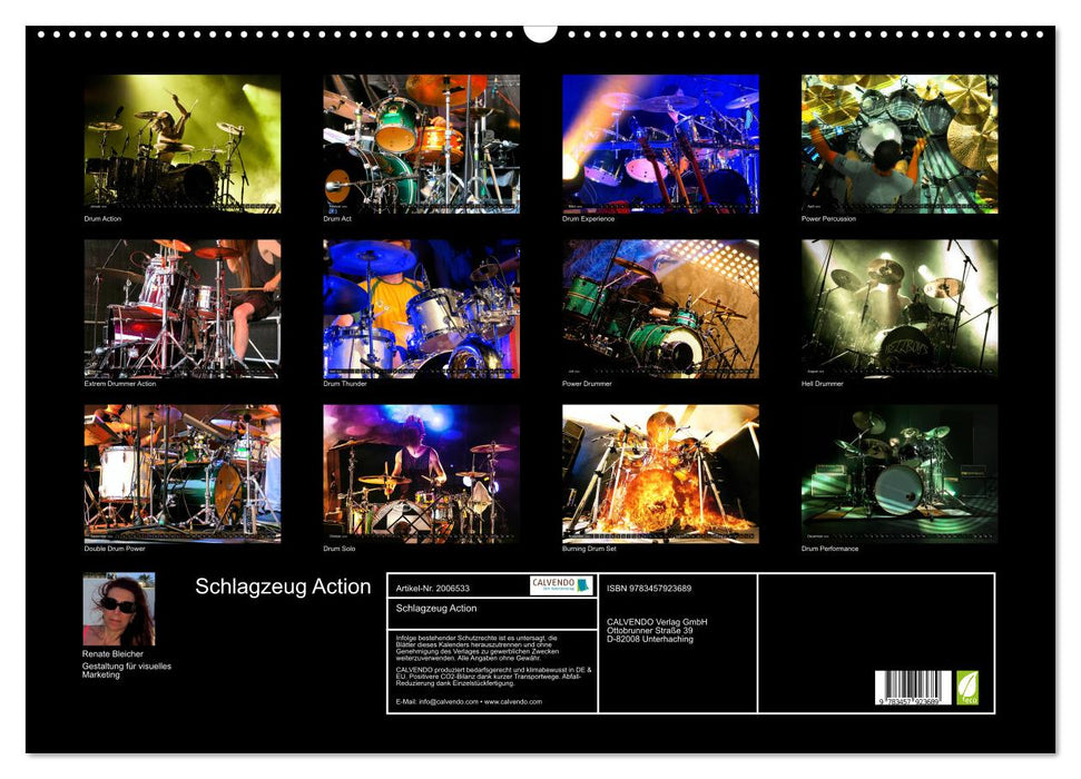 Schlagzeug Action (CALVENDO Wandkalender 2026)