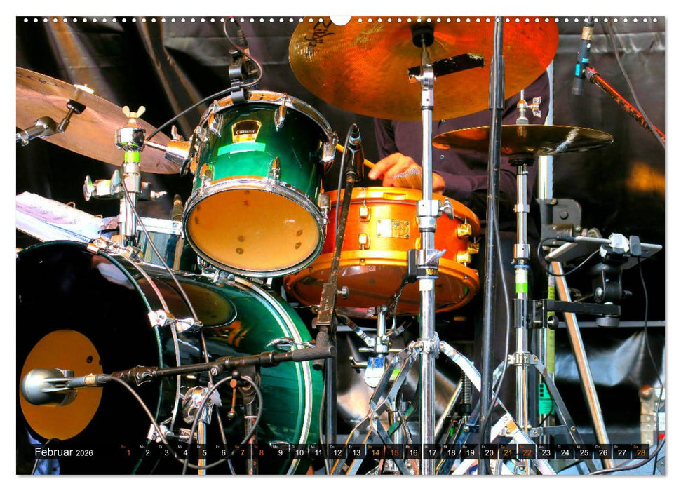 Schlagzeug Action (CALVENDO Wandkalender 2026)