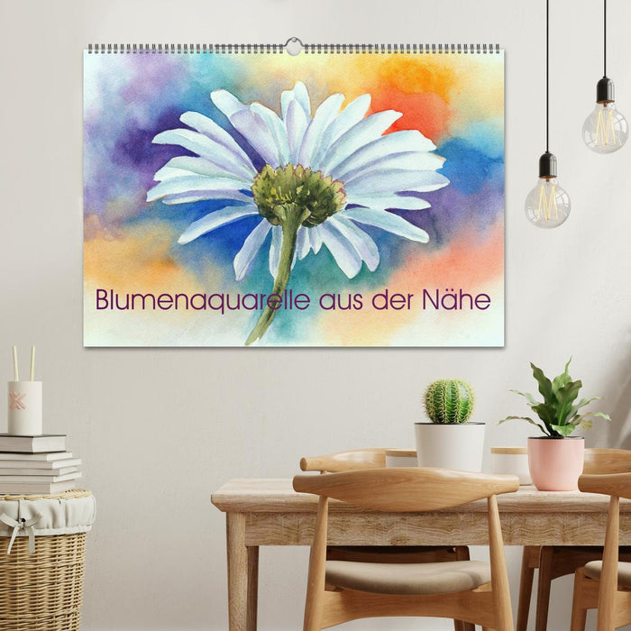 Blumenaquarelle aus der Nähe (CALVENDO Wandkalender 2026)