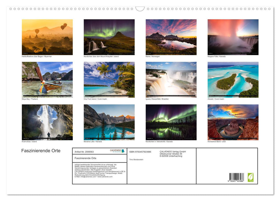 Faszinierende Orte (CALVENDO Wandkalender 2026)