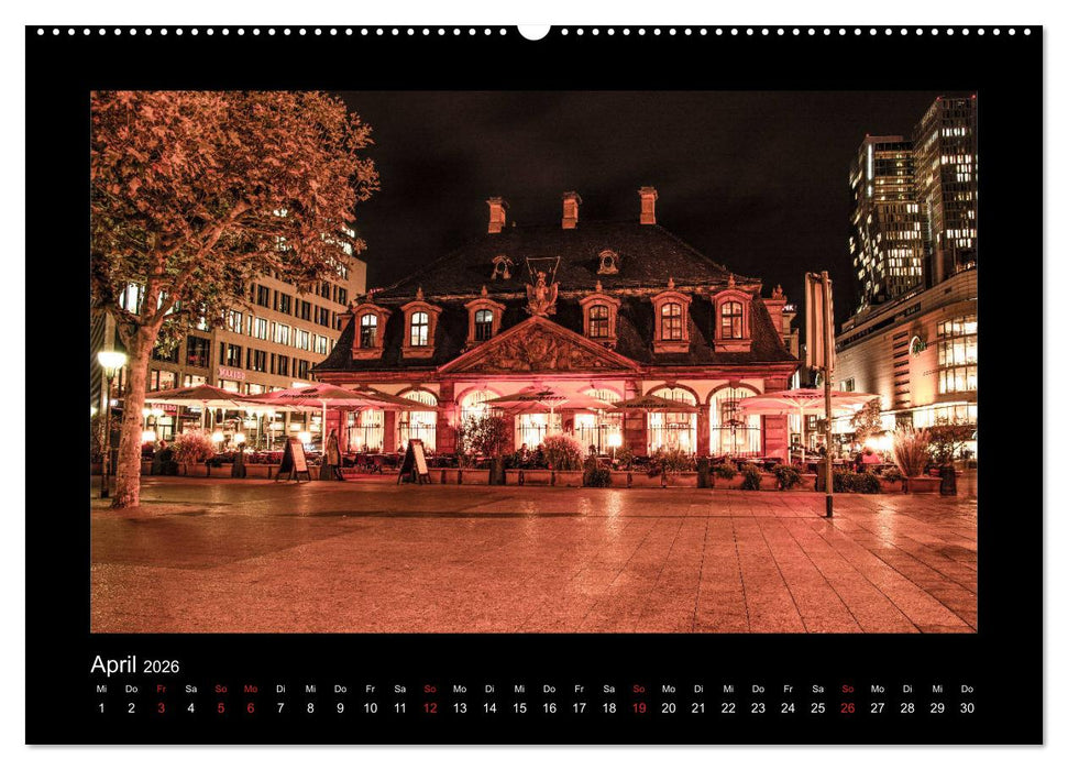 Frankfurt bei Nacht 2026 (CALVENDO Wandkalender 2026)