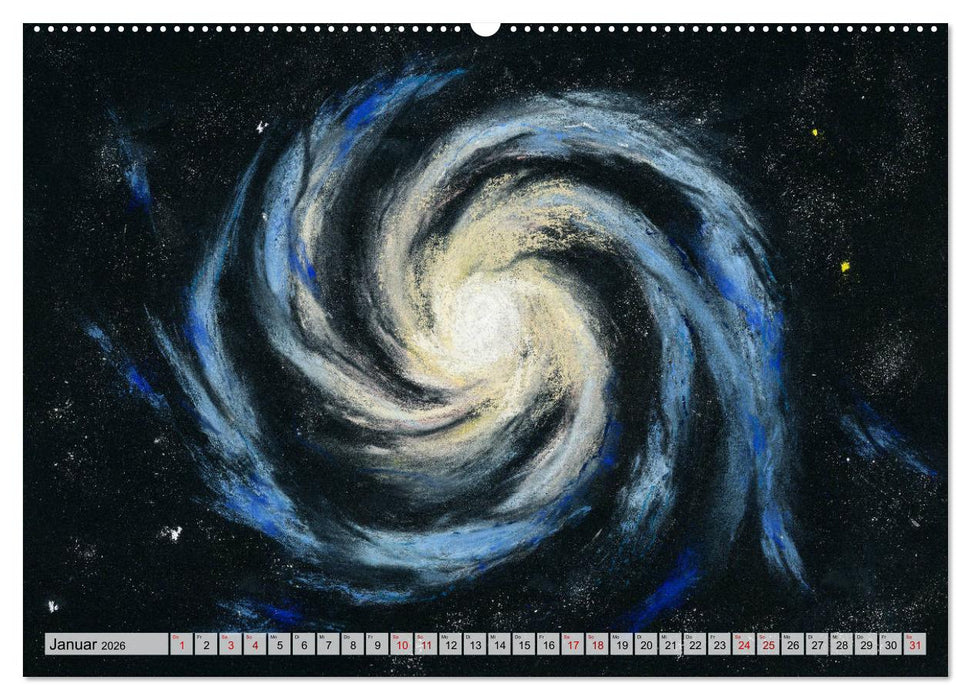 Gemaltes Weltall (CALVENDO Wandkalender 2026)