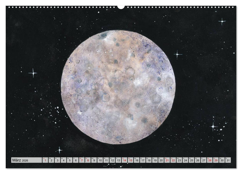 Gemaltes Weltall (CALVENDO Wandkalender 2026)