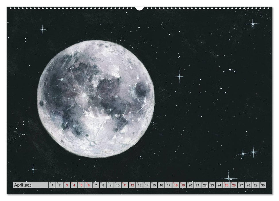 Gemaltes Weltall (CALVENDO Wandkalender 2026)