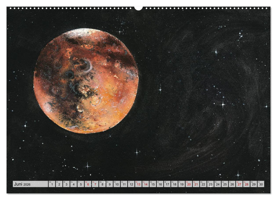Gemaltes Weltall (CALVENDO Wandkalender 2026)