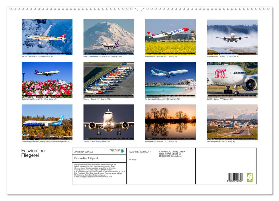 Faszination Fliegerei (CALVENDO Wandkalender 2026)