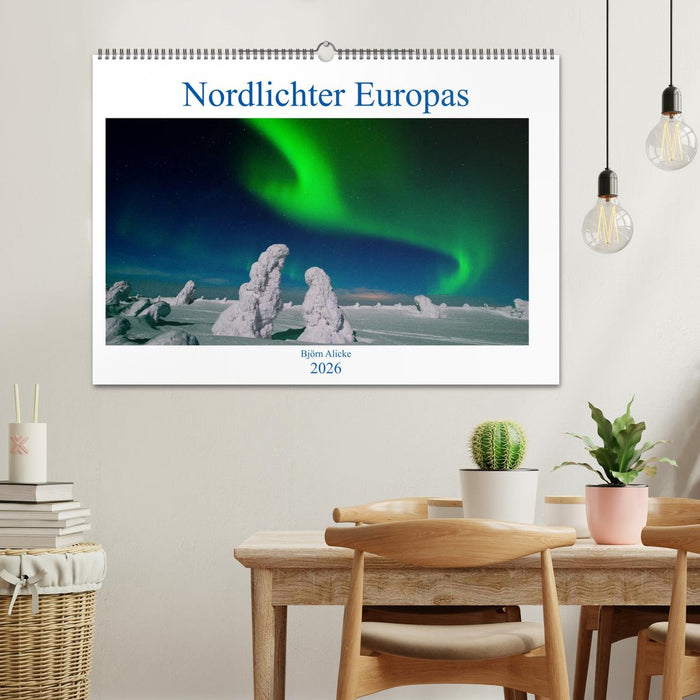 Nordlichter Europas (CALVENDO Wandkalender 2026)