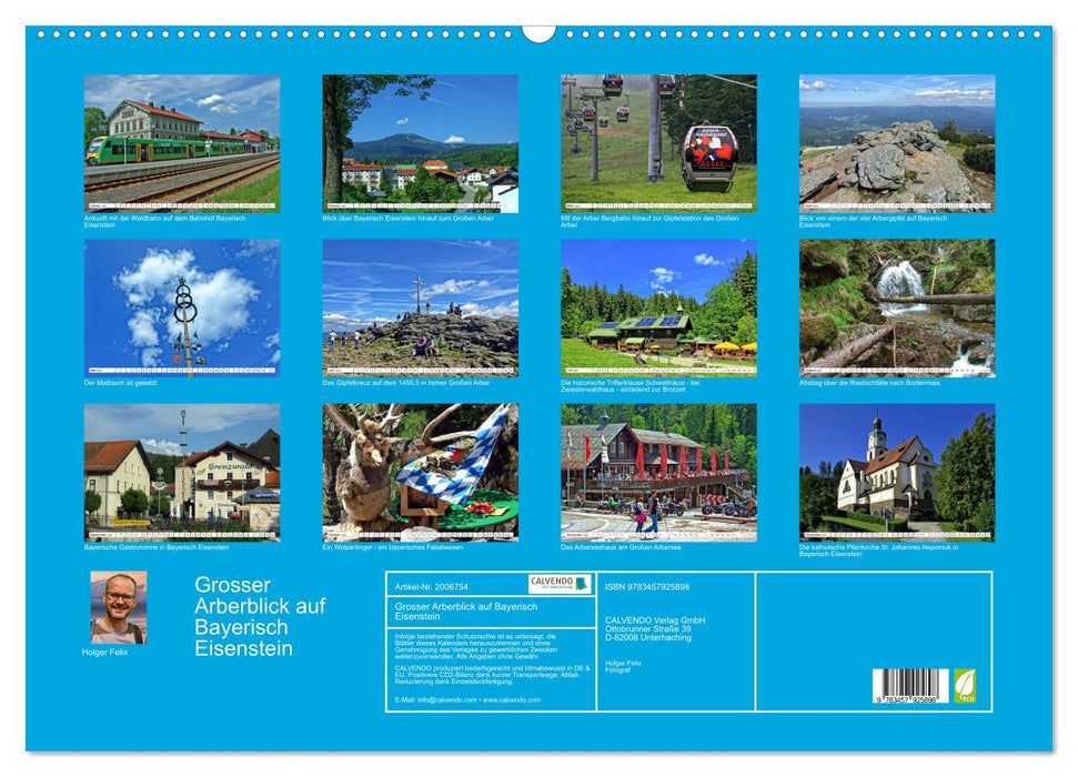 Grosser Arberblick auf Bayerisch Eisenstein (CALVENDO Wandkalender 2026)