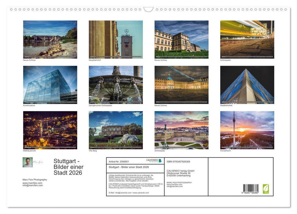 Stuttgart - Bilder einer Stadt 2026 (CALVENDO Wandkalender 2026)