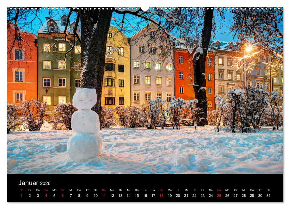 Innsbruck - Capital of the Alps (CALVENDO Wandkalender 2026)