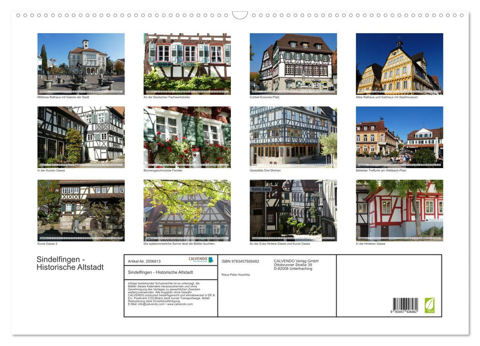 Sindelfingen - Historische Altstadt (CALVENDO Wandkalender 2026)