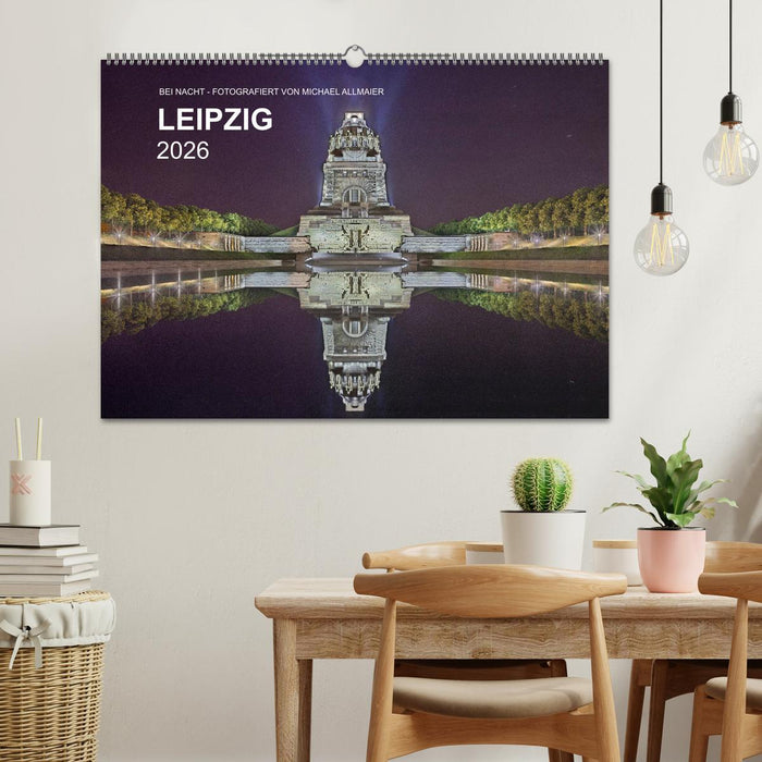 Leipzig - Fotografiert bei Nacht von Michael Allmaier (CALVENDO Wandkalender 2026)
