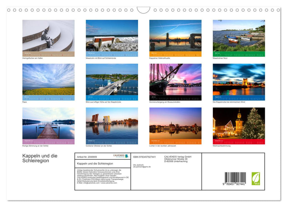 Kappeln und die Schleiregion (CALVENDO Wandkalender 2026)
