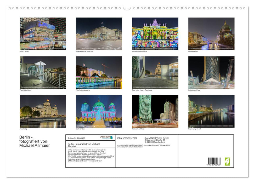 Berlin - fotografiert von Michael Allmaier (CALVENDO Wandkalender 2026)