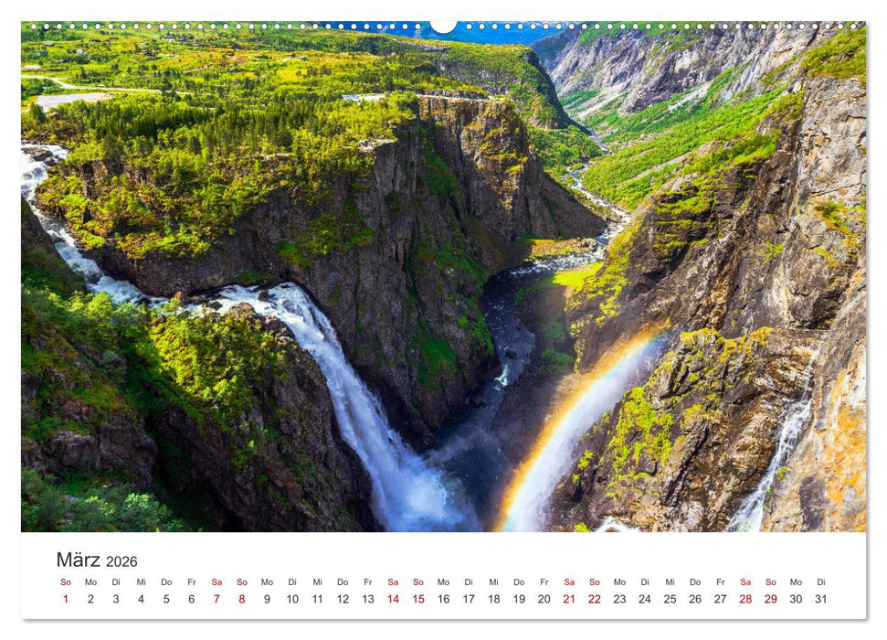 Wasserfälle in Norwegen (CALVENDO Wandkalender 2026)