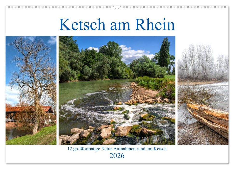Ketsch am Rhein (CALVENDO Wandkalender 2026)