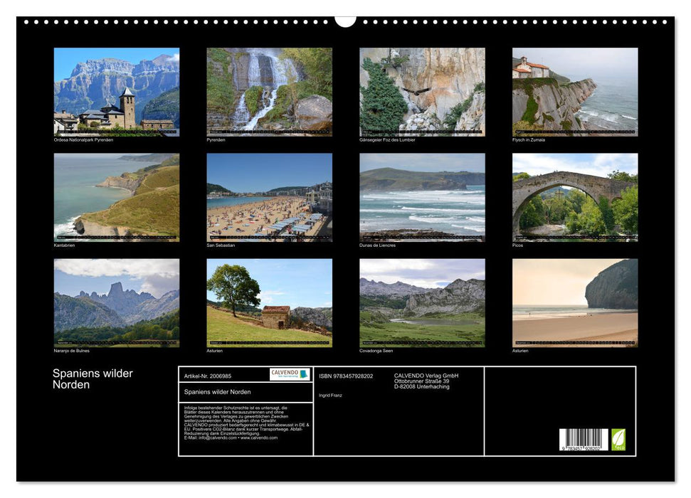 Spaniens wilder Norden (CALVENDO Wandkalender 2026)