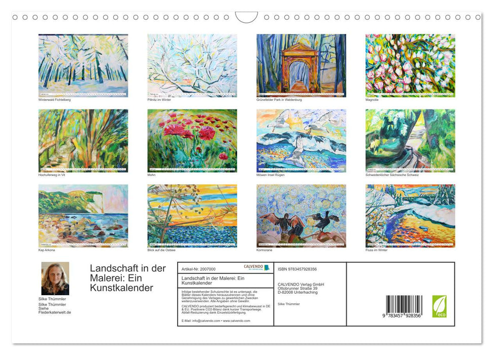 Landschaft in der Malerei: Ein Kunstkalender (CALVENDO Wandkalender 2026)