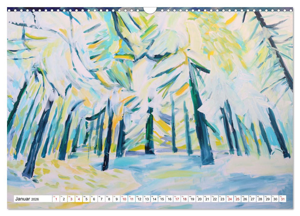 Landschaft in der Malerei: Ein Kunstkalender (CALVENDO Wandkalender 2026)