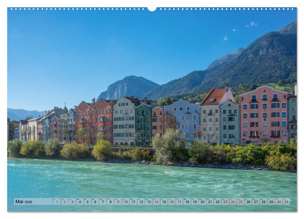 Innsbruck - Die Stadt im Herzen der Alpen (CALVENDO Wandkalender 2026)