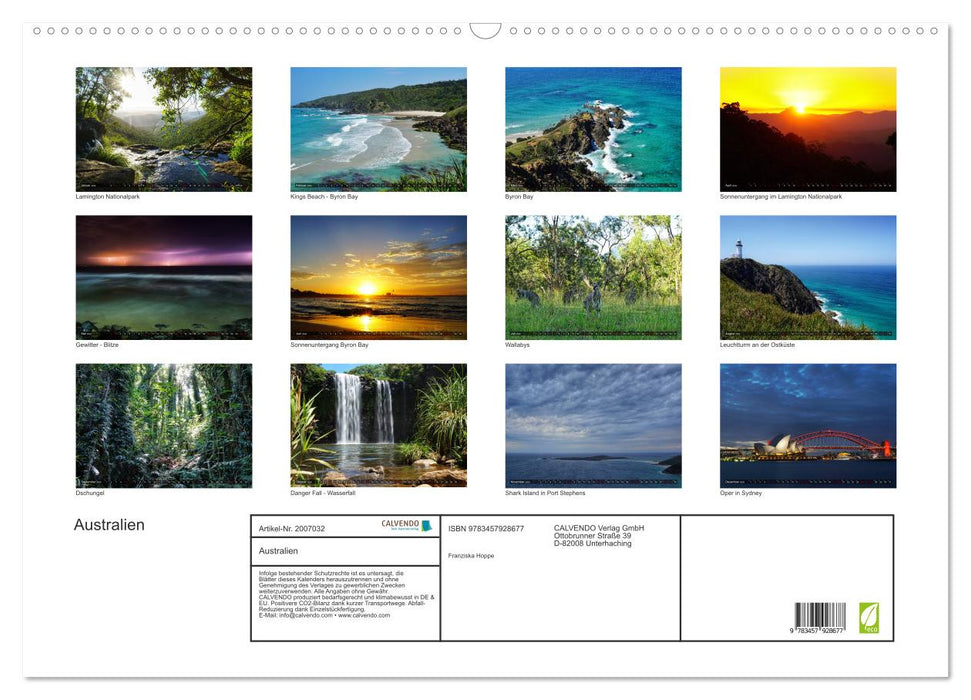 Australien (CALVENDO Wandkalender 2026)