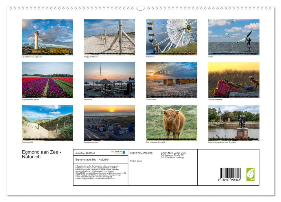 Egmond aan Zee - Natürlich (CALVENDO Premium Wandkalender 2026)
