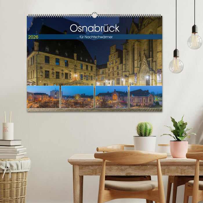 Osnabrück für Nachtschwärmer (CALVENDO Wandkalender 2026)