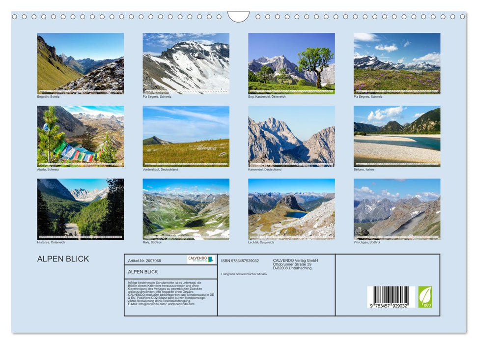 ALPEN BLICK (CALVENDO Wandkalender 2026)