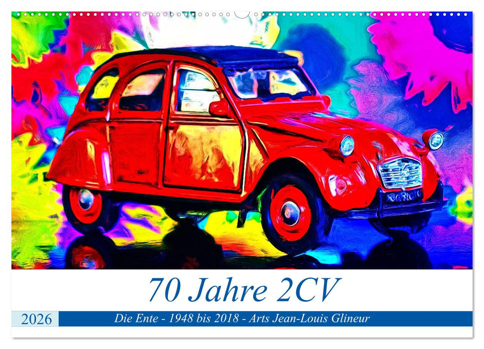 70 Jahre 2CV (CALVENDO Wandkalender 2026)